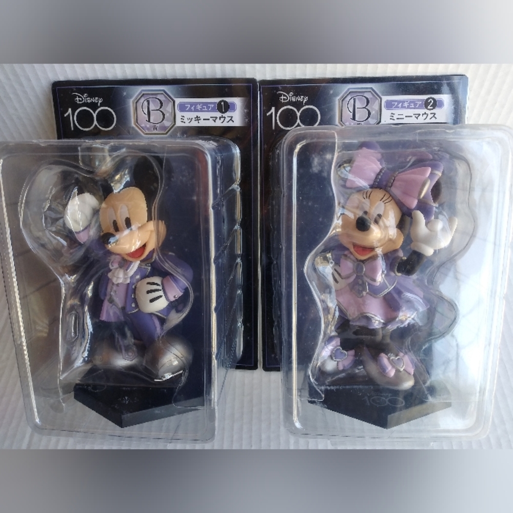 Mickey & Minnie Figure Toys Disney 100 Happy lottery Kuji B Prize New Japan